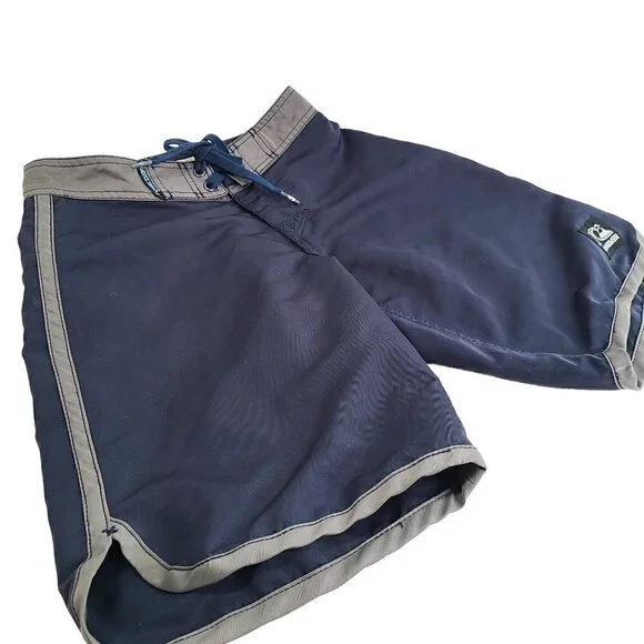 QUIKSILVER DARK BLUE/ GREY VINTAGE BOARDSHORTS Size 24 - Picture 2 of 9